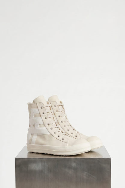 Rick Owens DRKSHDW Denim Sneaks in Milk side