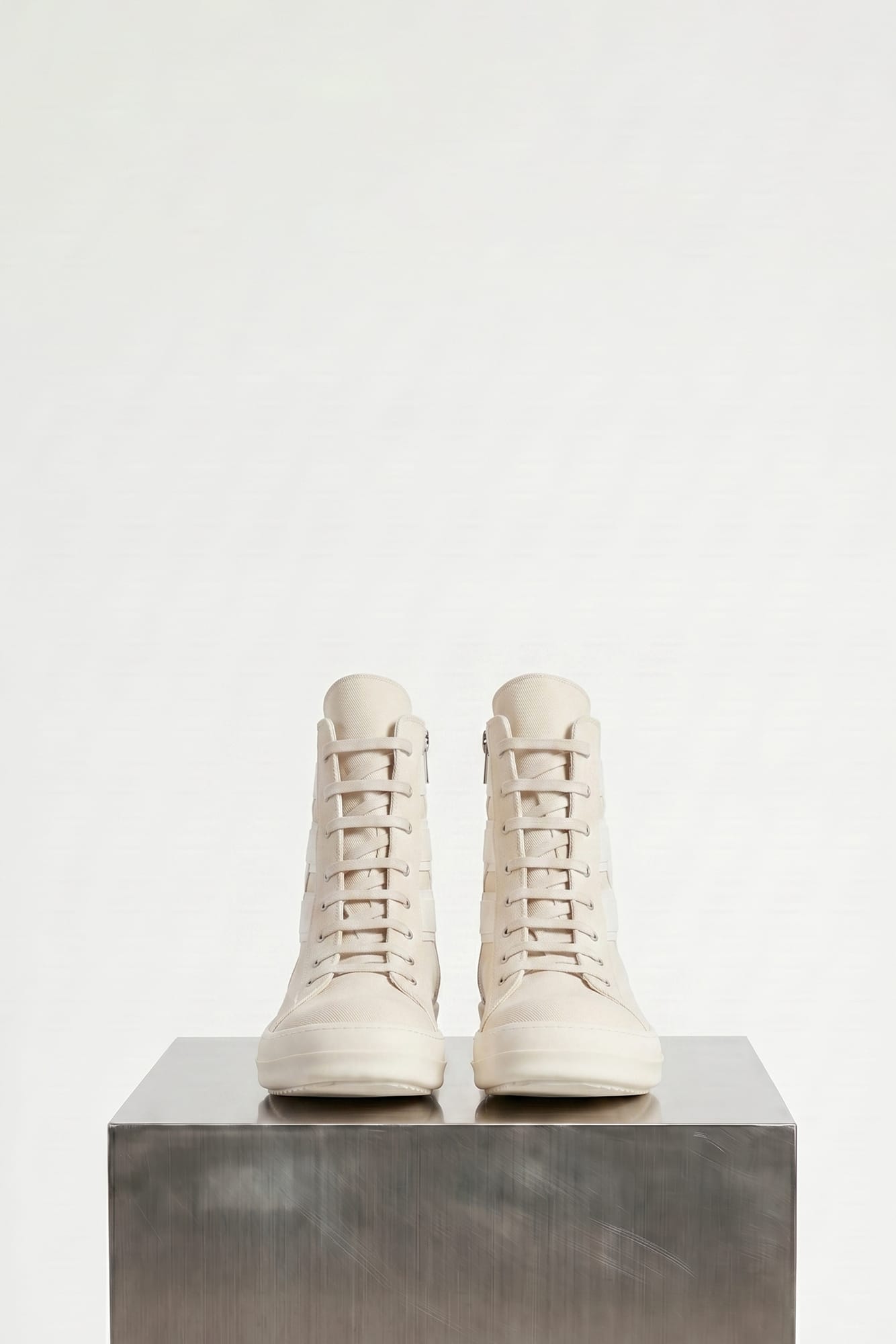 Rick Owens DRKSHDW Denim Sneaks in Milk