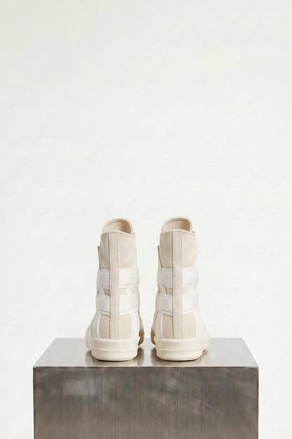Rick Owens DRKSHDW Denim Sneaks in Milk back