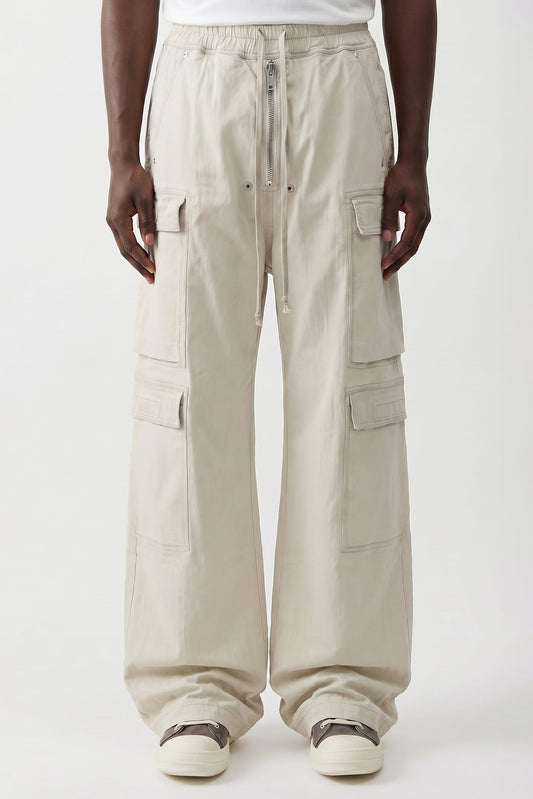 Rick Owens DRKSHDW Double Cargo Jumbo Belas in Milk Wash