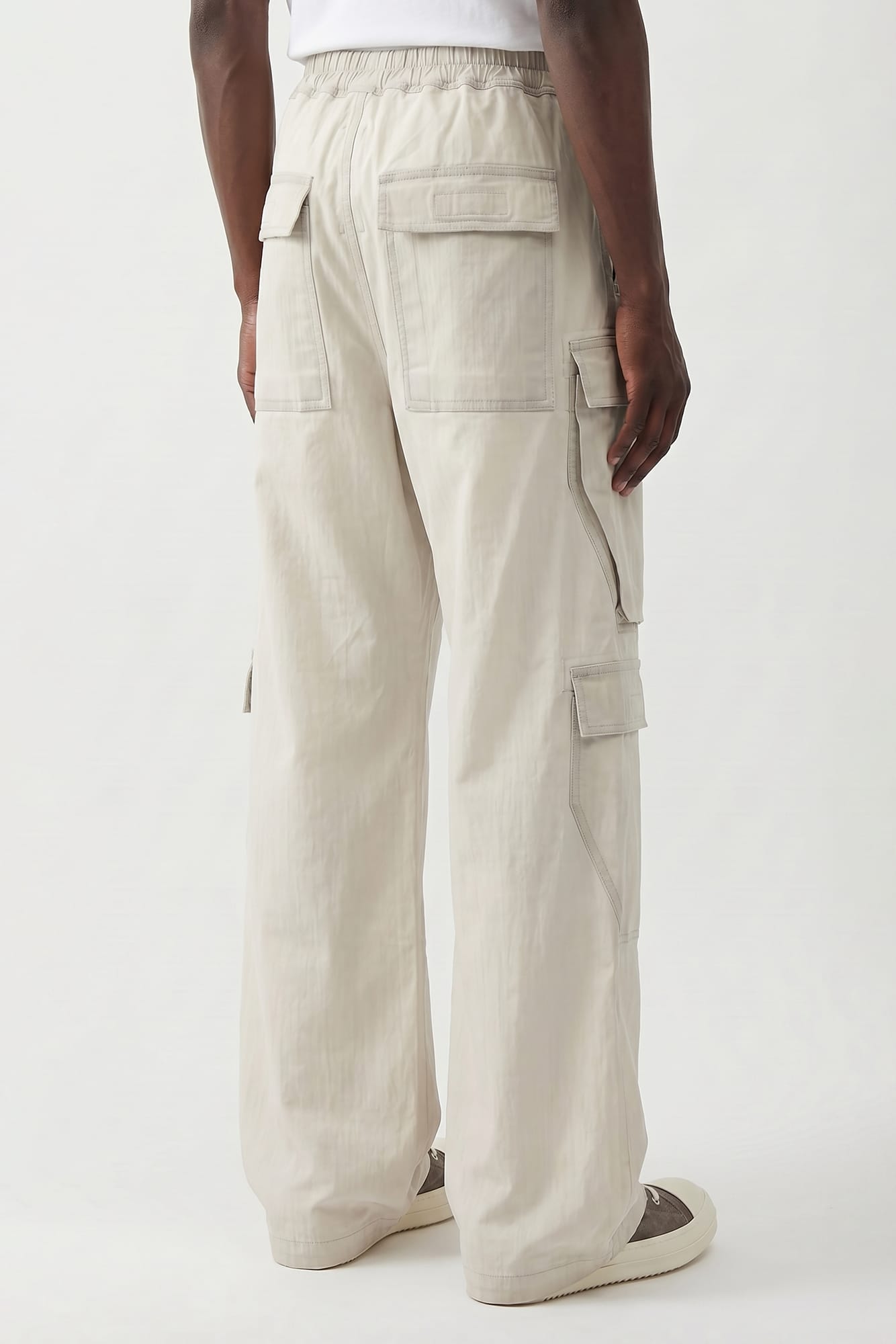 Rick Owens DRKSHDW Double Cargo Jumbo Belas in Milk Wash
