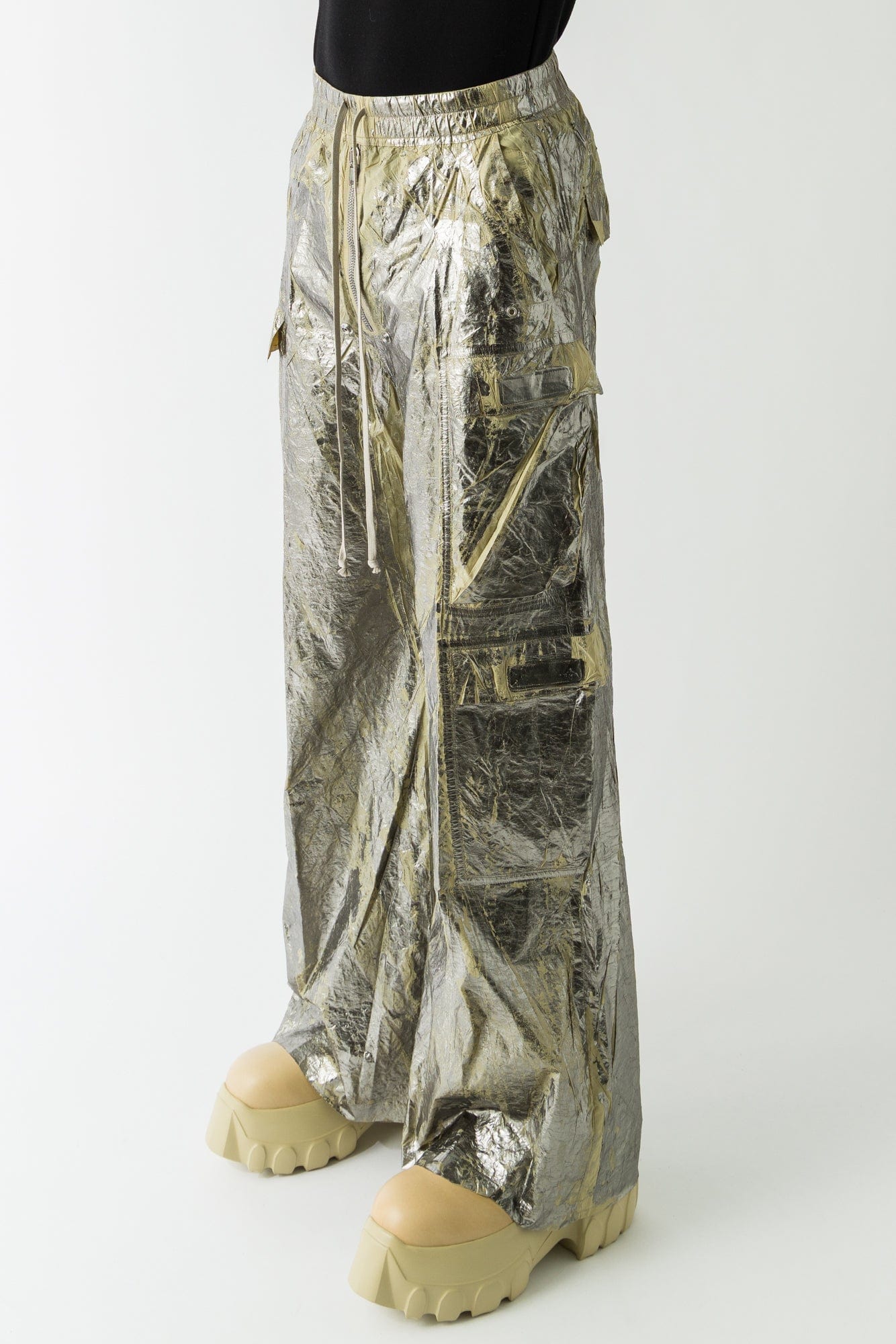 Rick Owens DRKSHDW Double Cargo Jumbo Belas in Palladium side