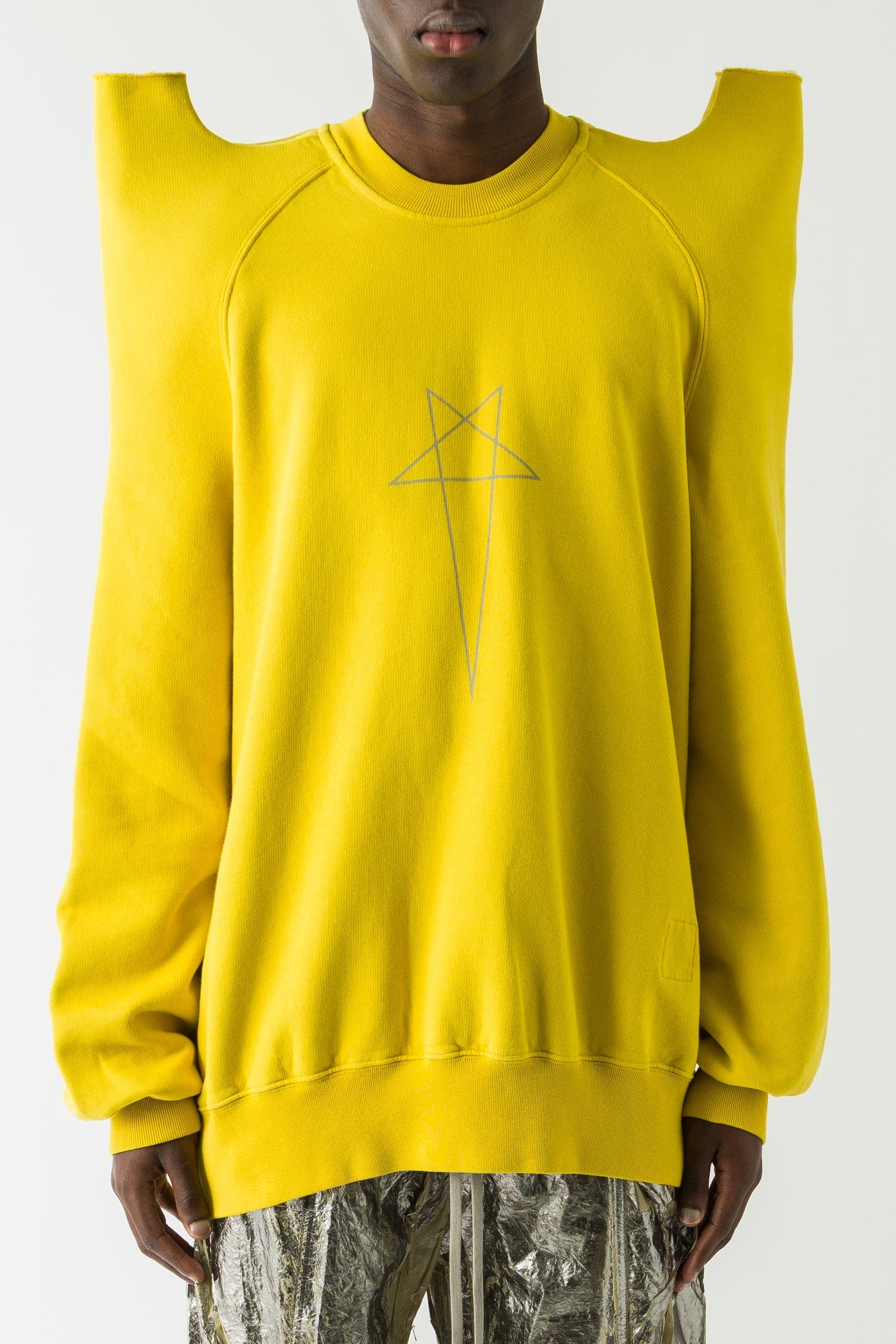 Rick Owens DRKSHDW Felpa Tecsweat in Lemon