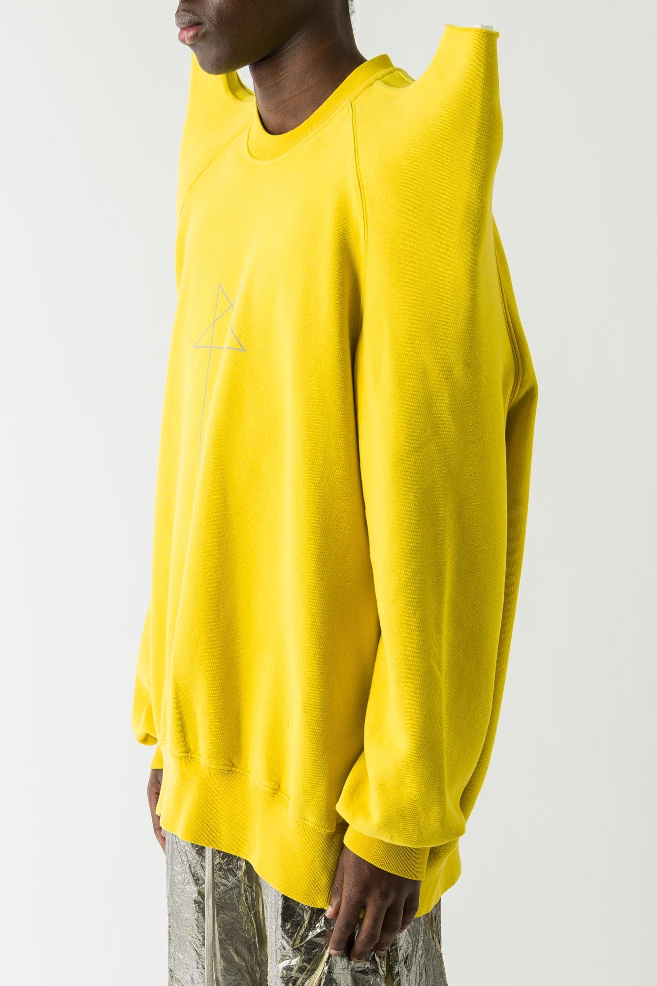 Rick Owens DRKSHDW Felpa Tecsweat in Lemon