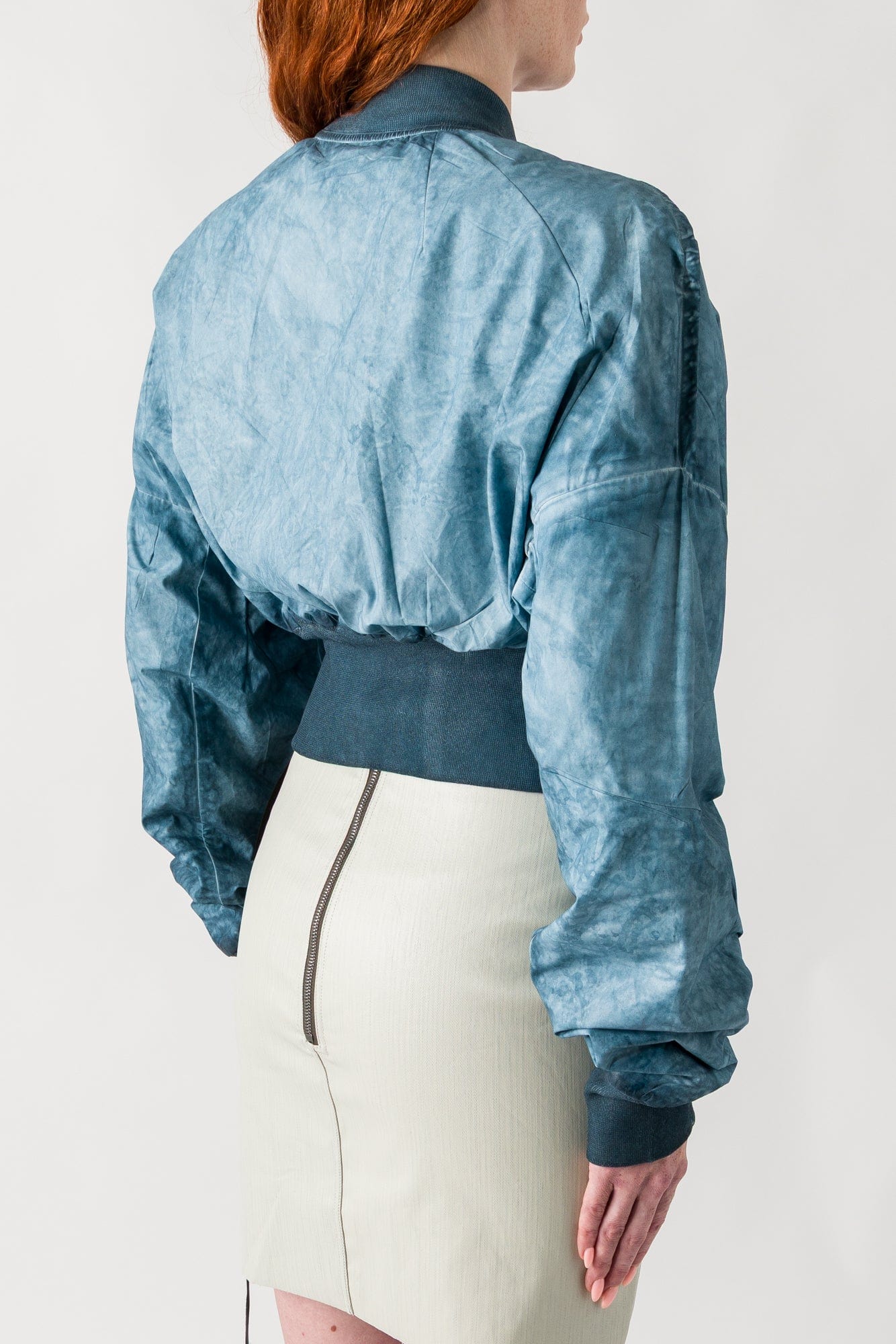 Rick Owens DRKSHDW Flight JKT Cropped in Toothpaste SS25