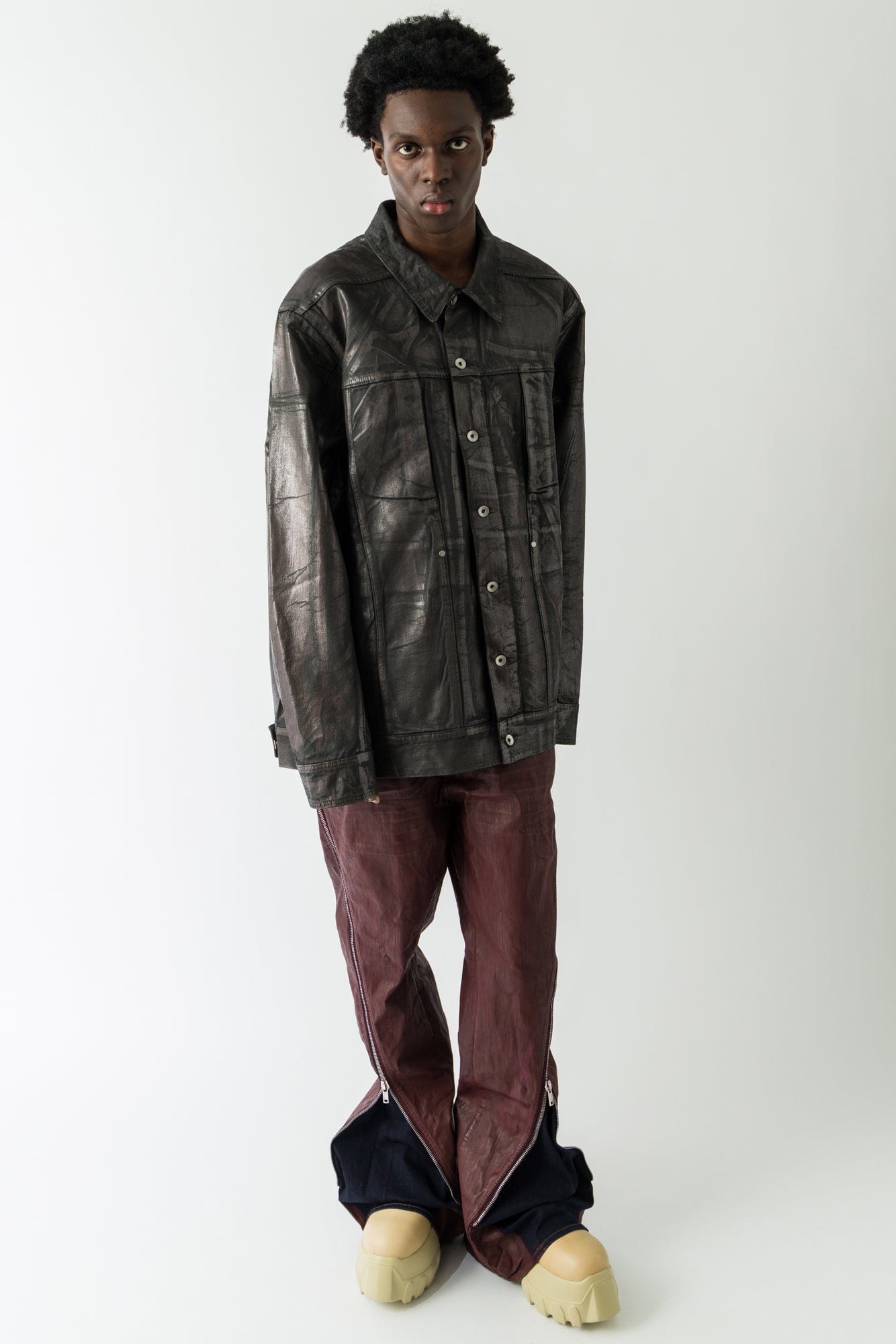 Rick Owens DRKSHDW Lido Worker in Bronze full look
