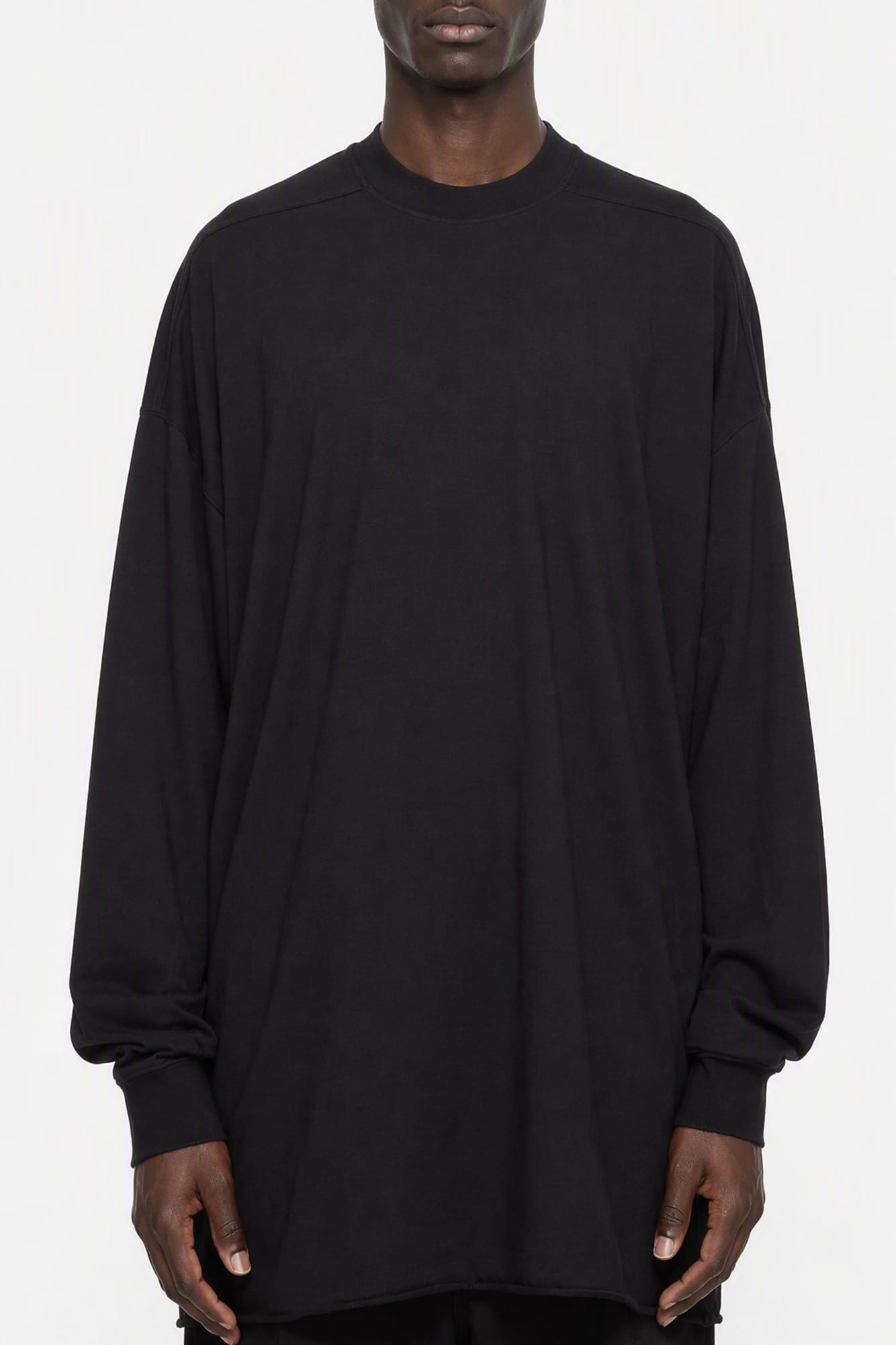 Rick Owens DRKSHDW Mens Tommy LS T-Shirt in Black