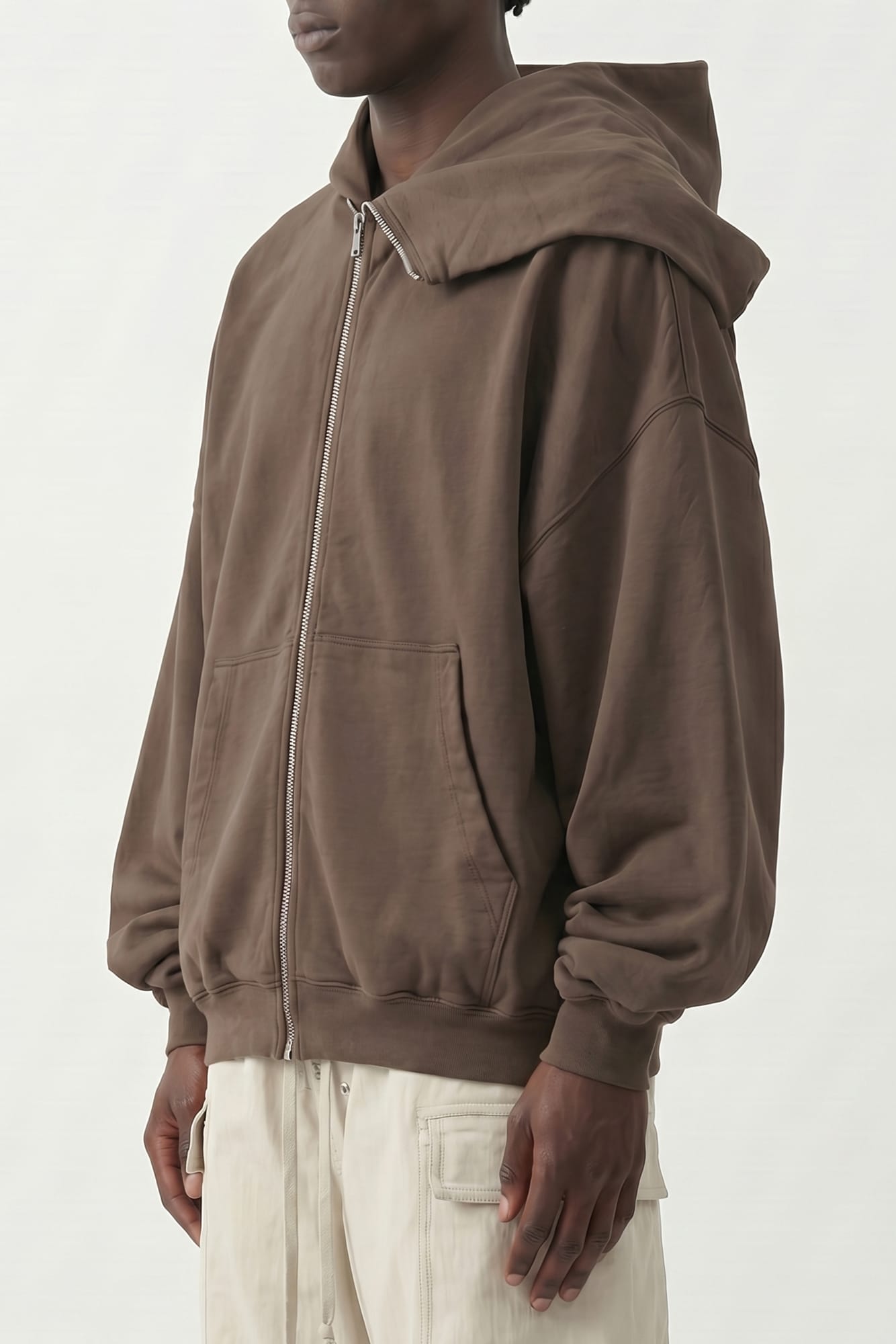 Rick Owens DRKSHDW Mountain Hun Hoodie in Dust