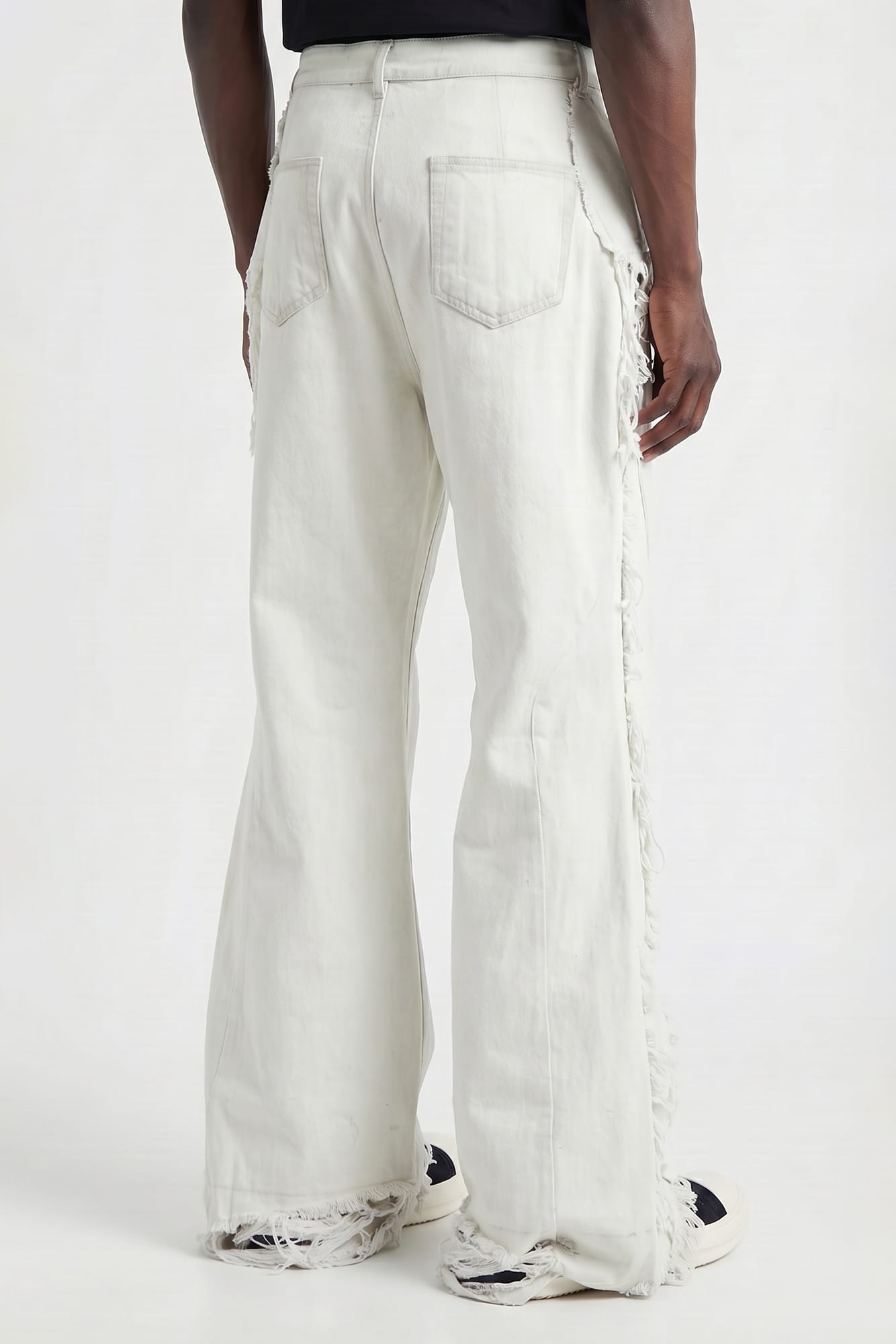 Rick Owens DRKSHDW Slivered Bootcut Denim in Milk Wash