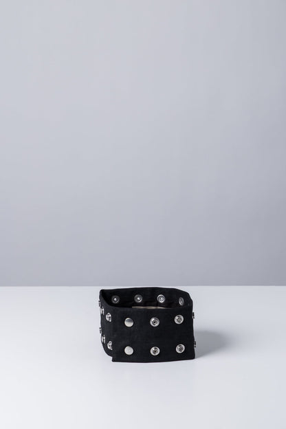 Rick Owens DRKSHDW Strobe Neck Band in Black Wax side