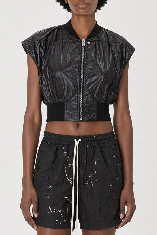Rick Owens DRKSHDW Womens Tatlin Bomber in Black