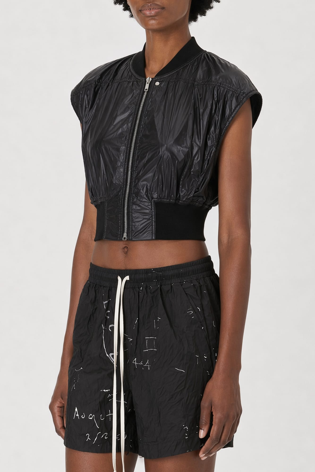 Rick Owens DRKSHDW Womens Tatlin Bomber in Black