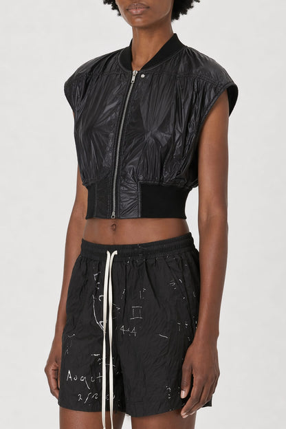 Rick Owens DRKSHDW Womens Tatlin Bomber in Black side
