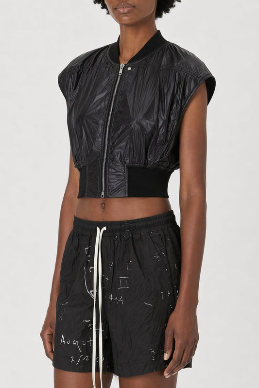 Rick Owens DRKSHDW Womens Tatlin Bomber in Black side