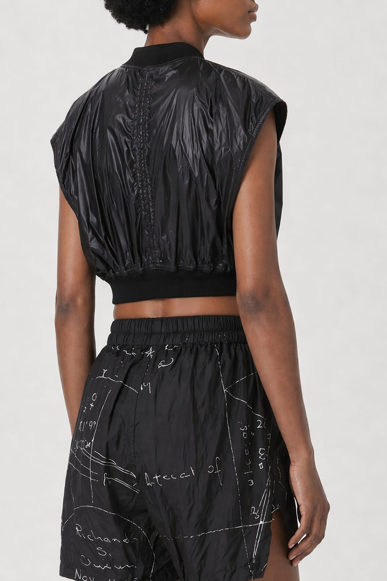 Rick Owens DRKSHDW Womens Tatlin Bomber in Black