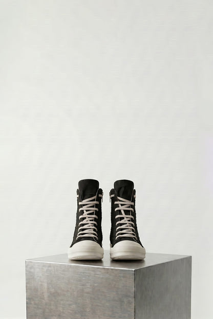 Rick Owens DRKSHDW M Denim Sneaks in Black front