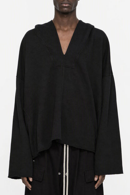Rick Owens DRKSHDW Mens LS Kaftan Hip in Black