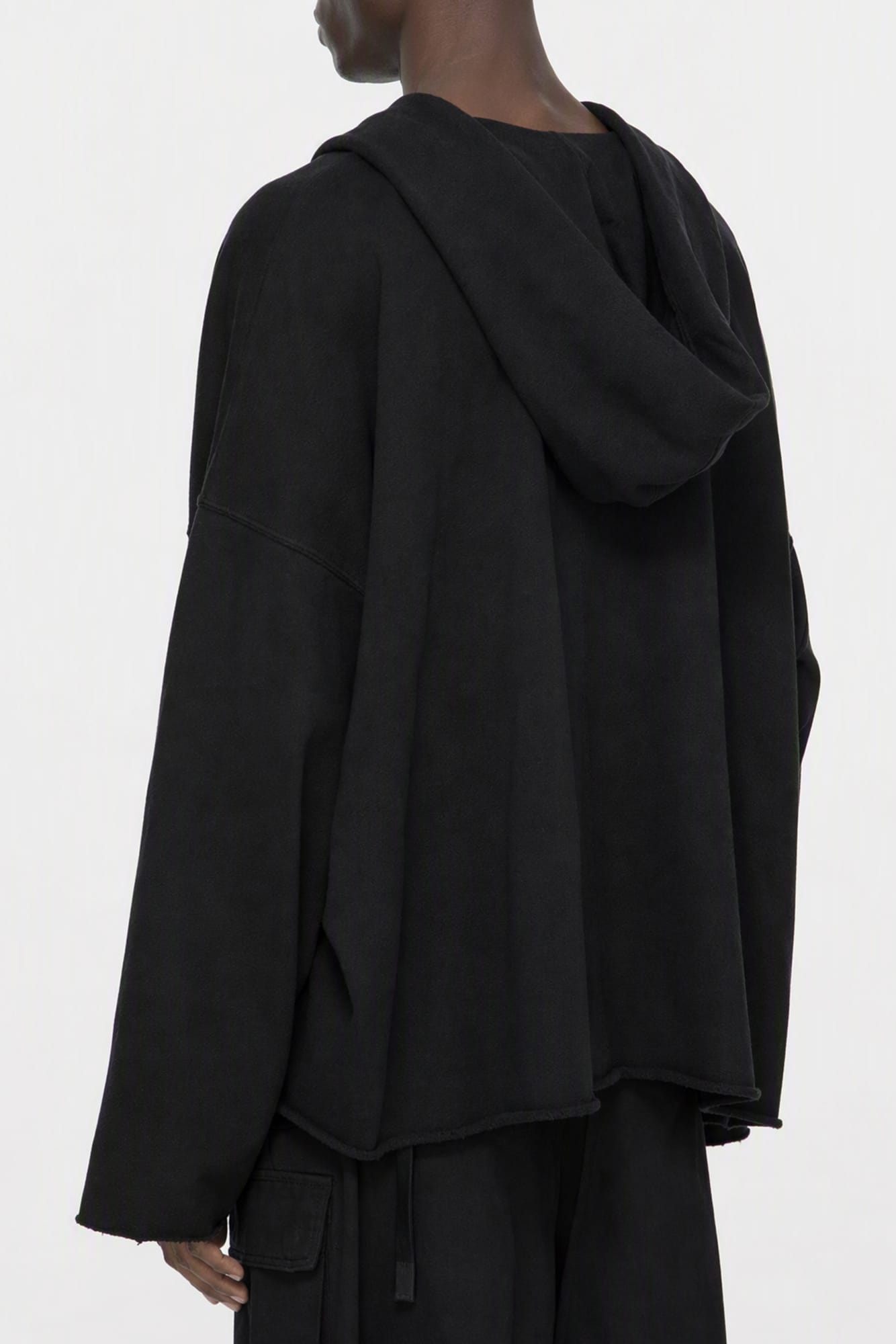 Rick Owens DRKSHDW Mens LS Kaftan Hip in Black