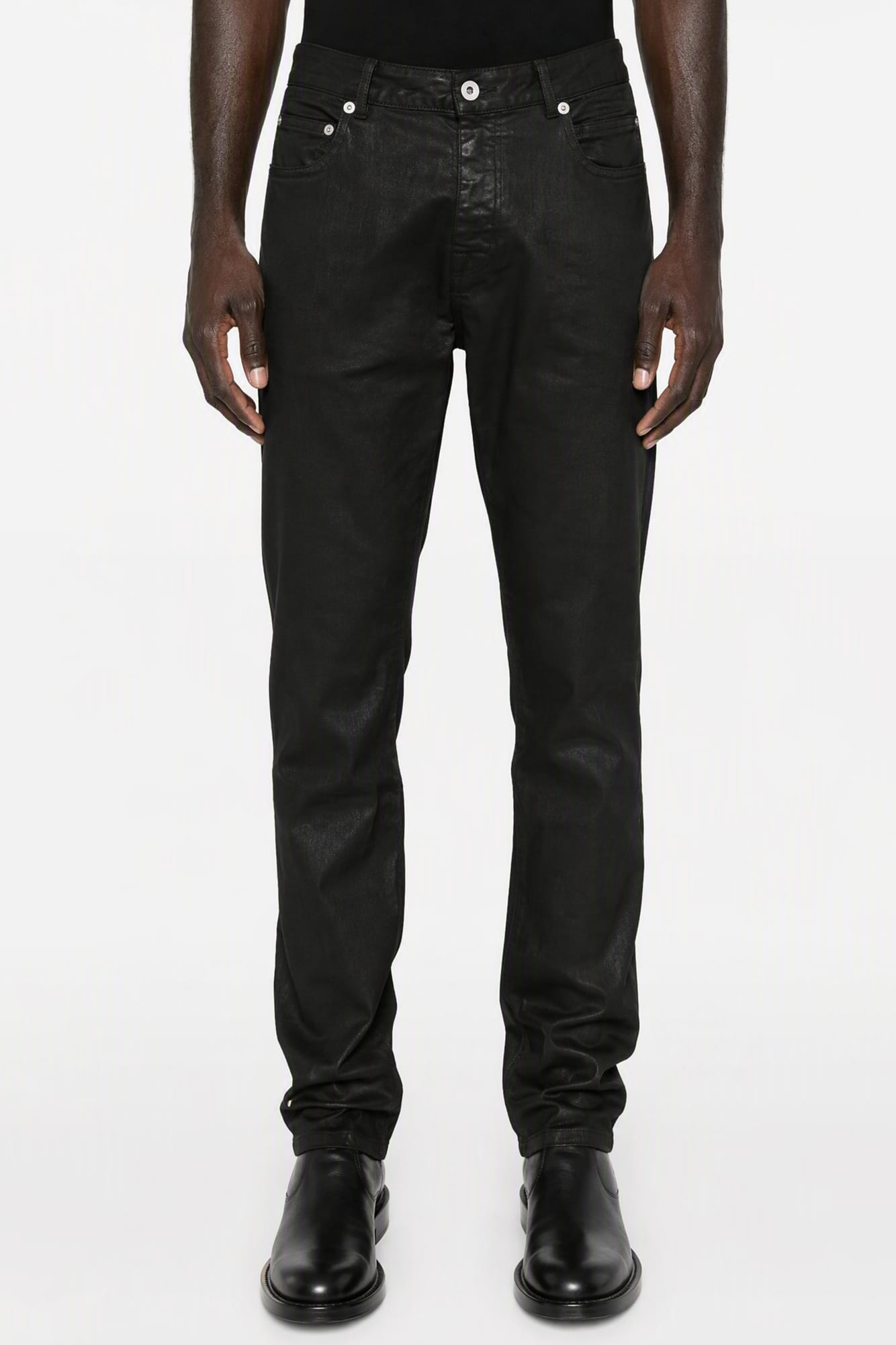 Rick Owens DRKSHDW Mens Detroit Cut Denim in Black Wax