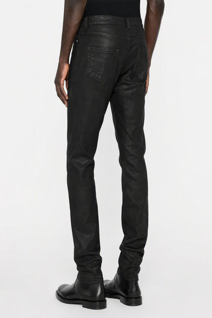 Rick Owens DRKSHDW Mens Detroit Cut Denim in Black Wax back