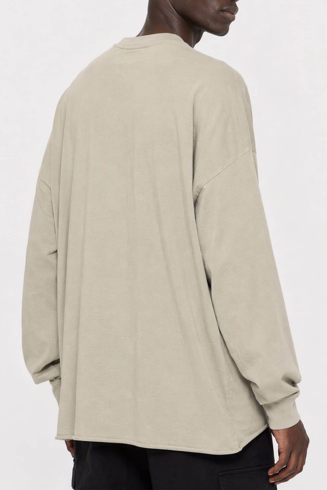 Rick Owens DRKSHDW Mens Tommy LS T-Shirt in Mineral