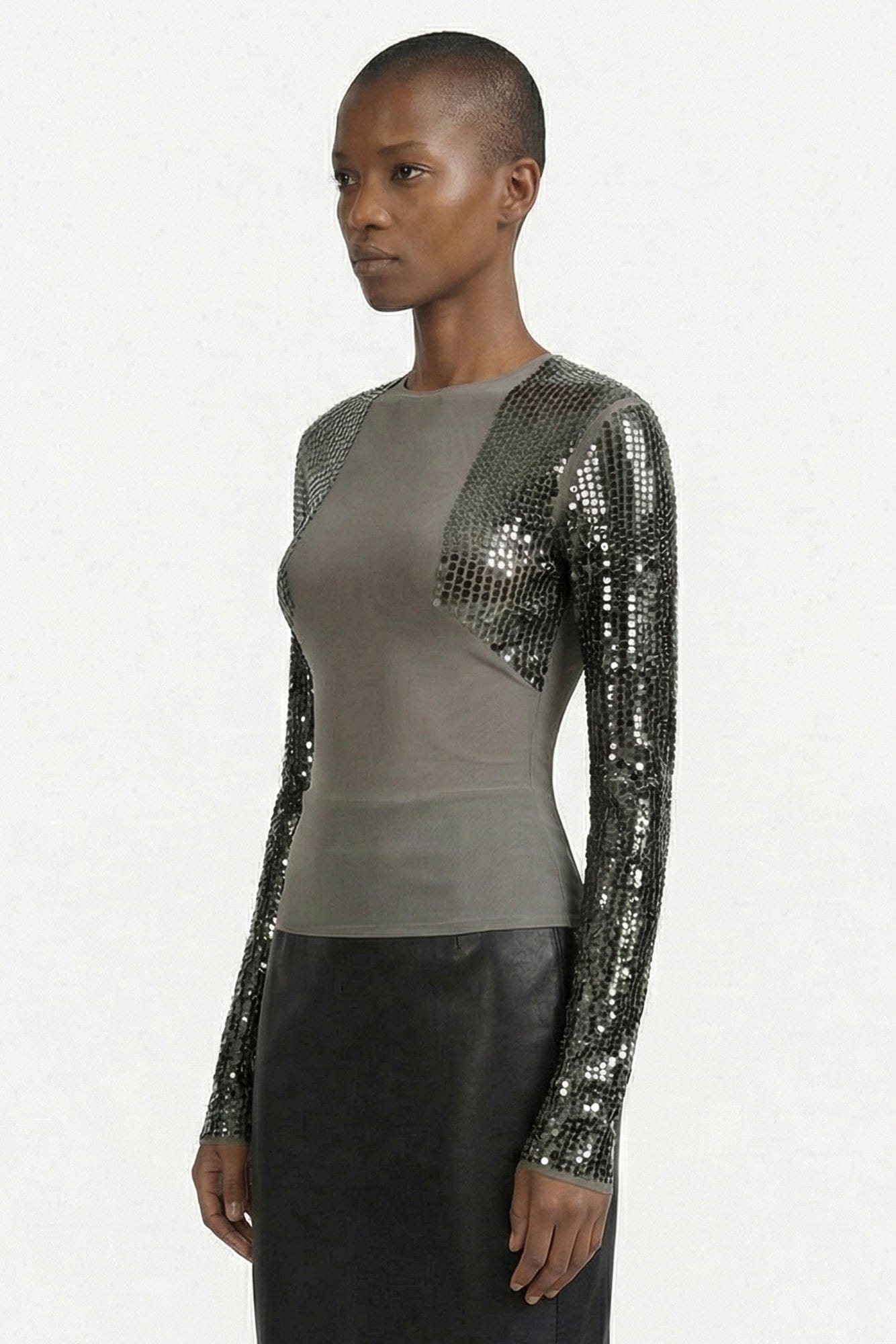 Rick Owens Dennis T-Shirt in Dust/Bronze SS26 side