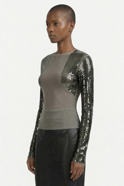 Rick Owens Dennis T-Shirt in Dust/Bronze SS26 side