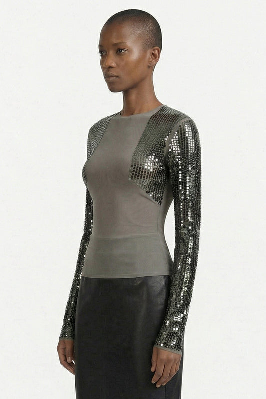 Rick Owens Dennis T-Shirt in Dust/Bronze SS26 side