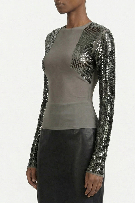 Rick Owens Dennis T-Shirt in Dust/Bronze SS26 side