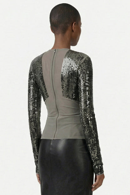 Rick Owens Dennis T-Shirt in Dust/Bronze SS26 back