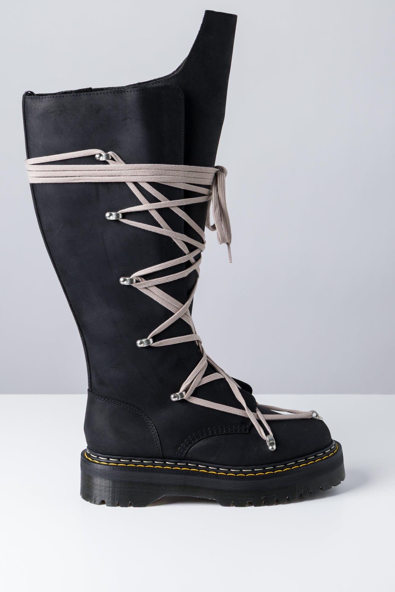 Rick Owens Dr Martens 1B60 Quad Sole Pentalace Boot