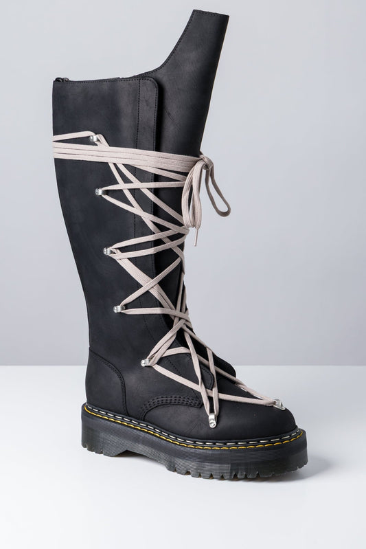 Rick Owens Dr Martens 1B60 Quad Sole Pentalace Boot side