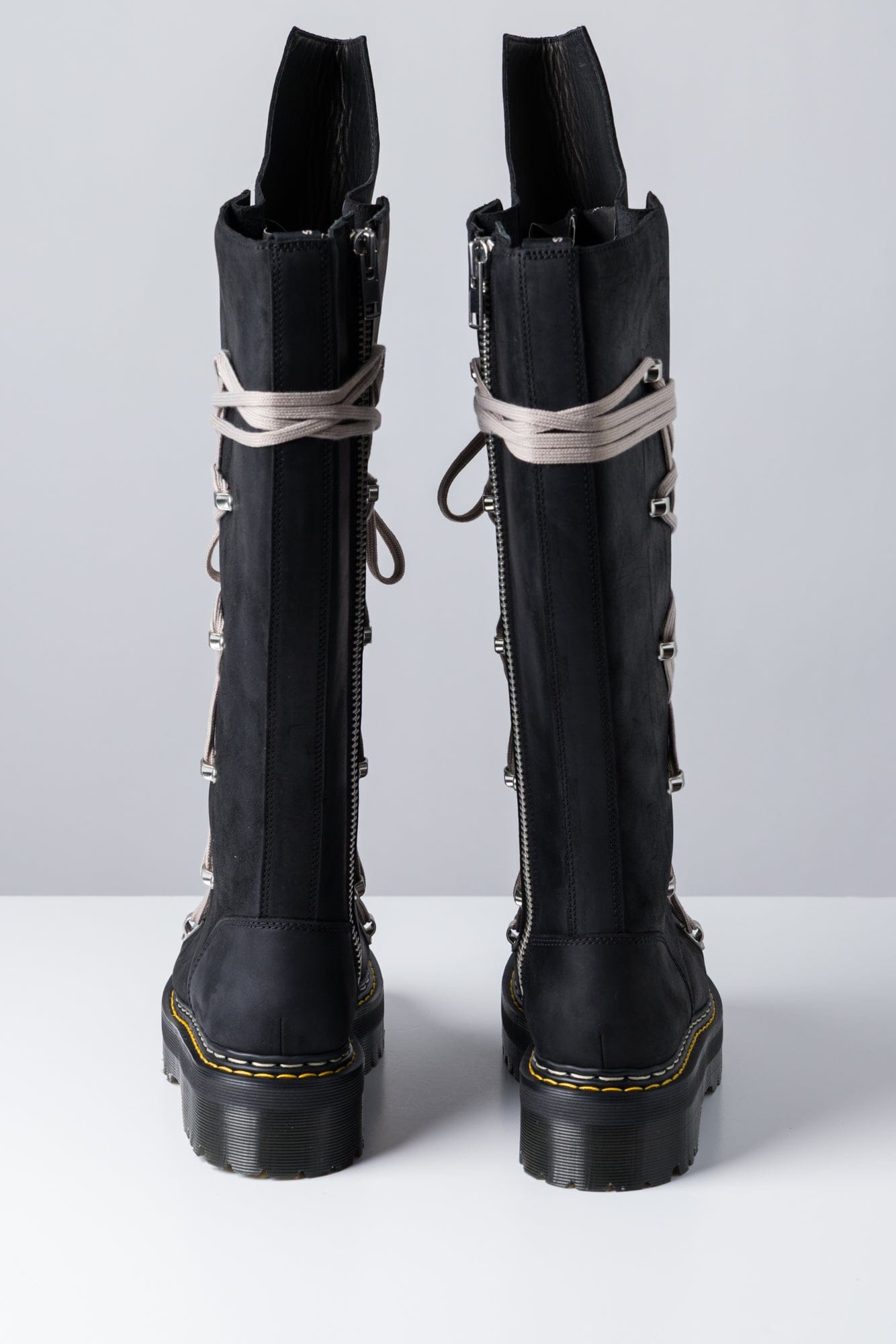 Rick Owens Dr Martens 1B60 Quad Sole Pentalace Boot back