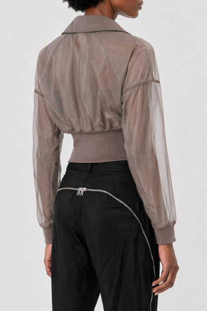 Rick Owens Dracucollar Cropped in Dust back