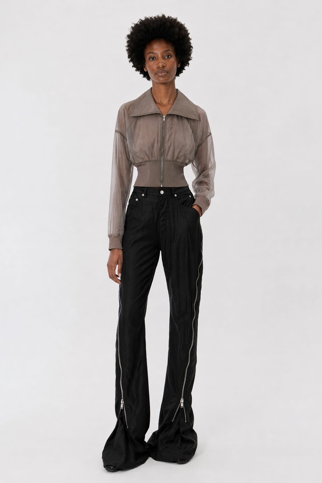 Rick Owens Dracucollar Cropped in Dust