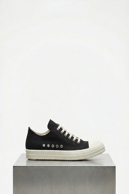 Rick Owens Extreme Low Sneakers in Black and Milk