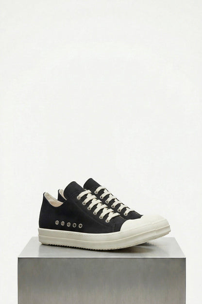 Rick Owens Extreme Low Sneakers in Black and Milk