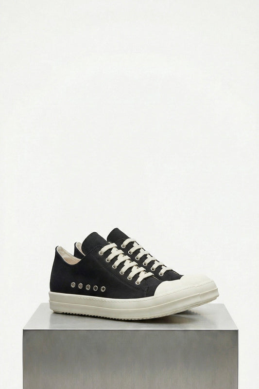 Rick Owens Extreme Low Sneakers in Black and Milk