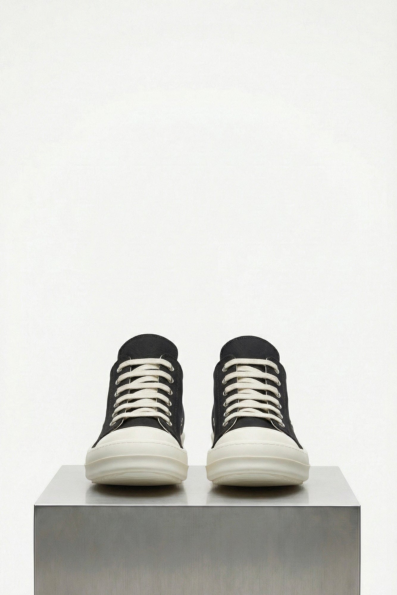 Rick Owens Extreme Low Sneakers in Black and Milk