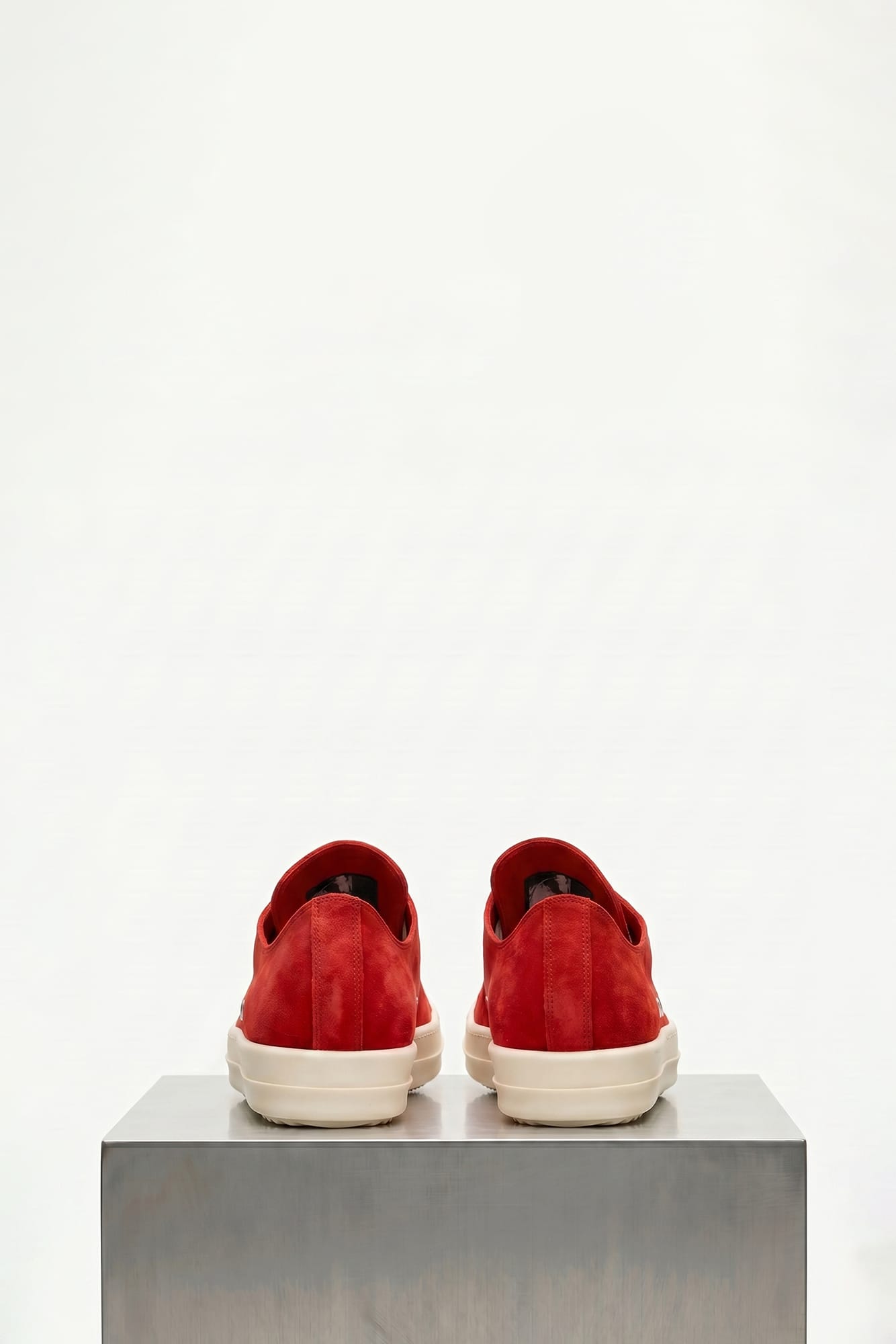 Rick Owens Extreme Low Sneaks in Carnelian back