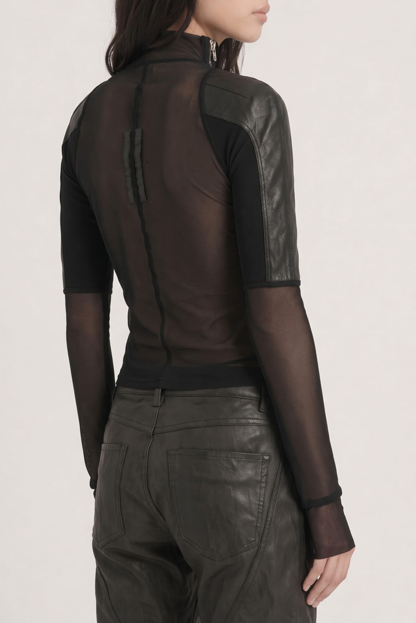 Rick Owens Gary Combo Jacket in Black SS26