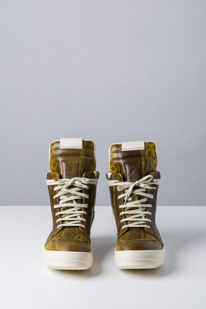 Rick Owens Geobasket in Acid SS25 front