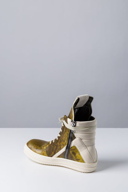 Rick Owens Geobasket in Acid SS25 inner side