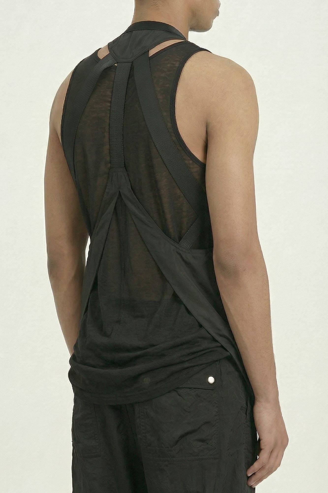 Rick Owens Gilet Temple Vest in Black back