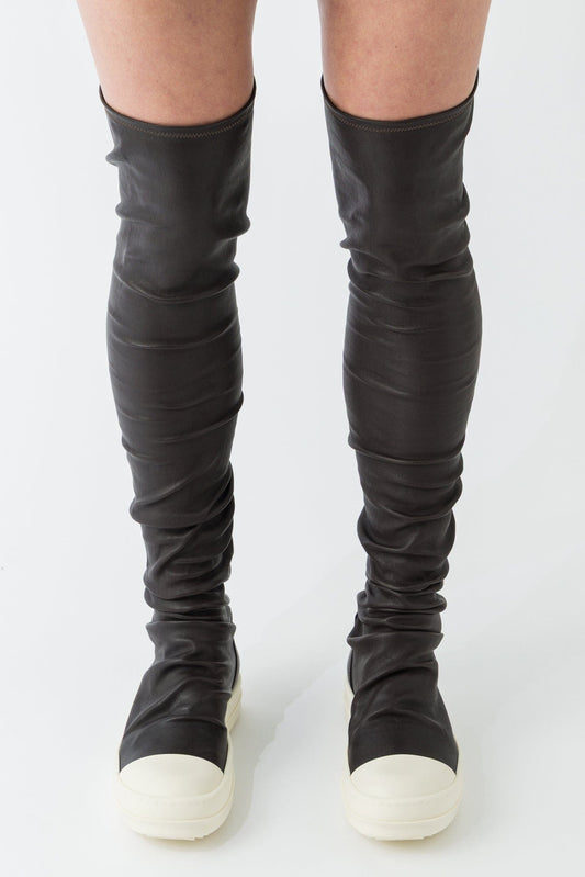 Rick Owens High Stocking Sneaks in Stretch Leather