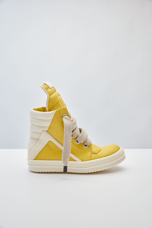 Rick Owens Jumbo Laced Geobasket in Lemon