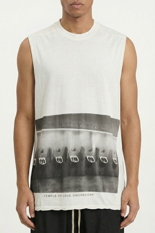 Rick Owens Jumbo SL Tank Top in Milk Wash