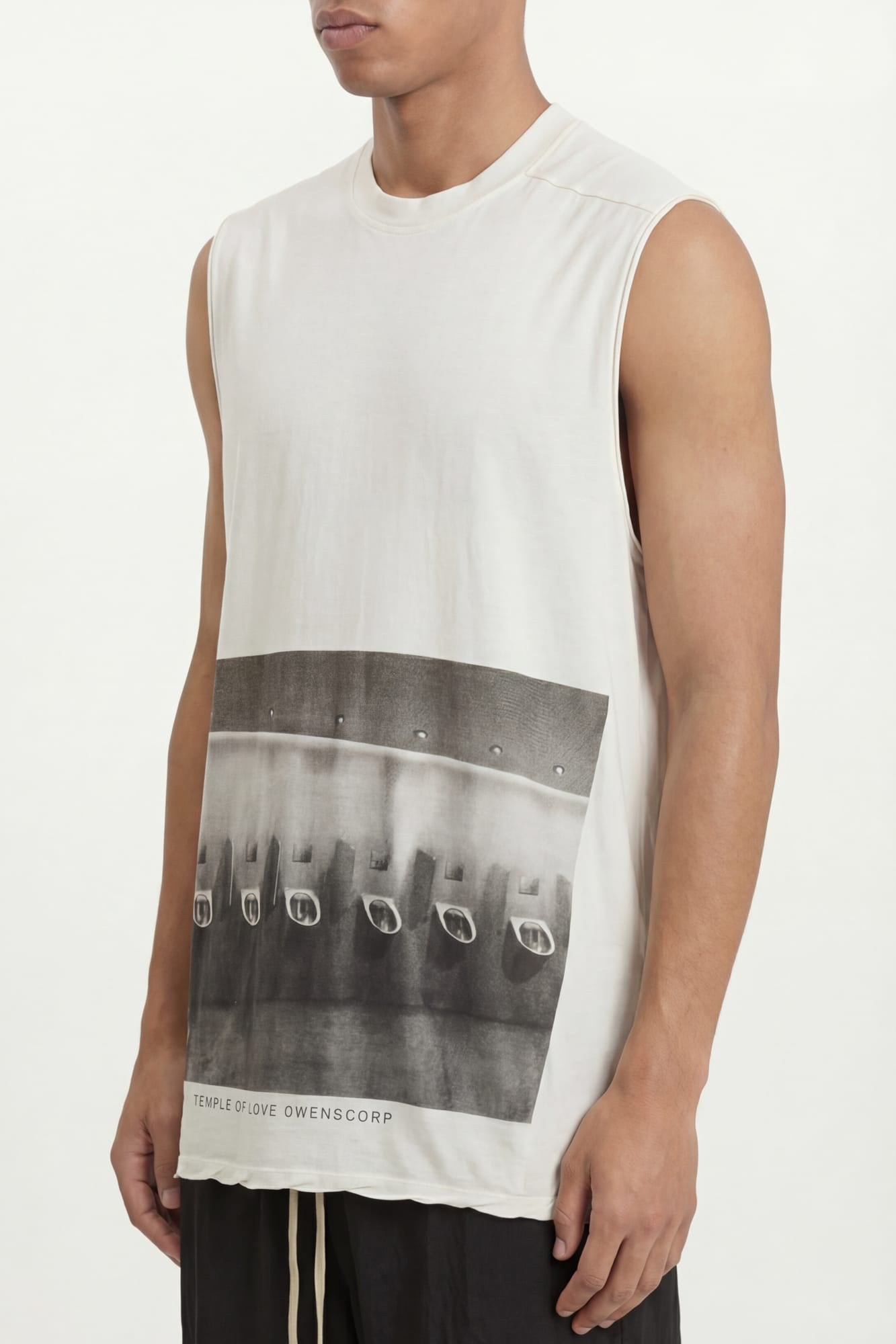 Rick Owens Jumbo SL Tank Top in Milk Wash