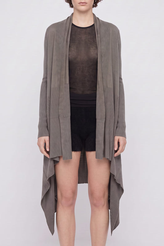 Rick Owens Long Wrap Cardigan in Dust