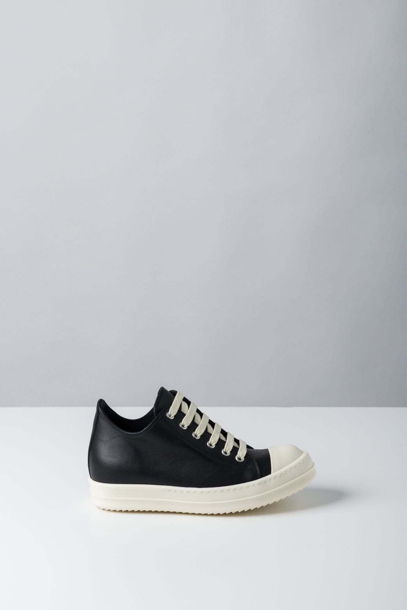 Rick Owens Low Sneaks in Black Calf Leather